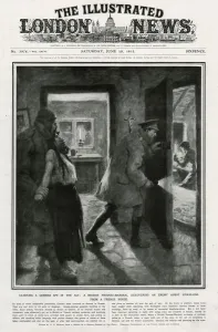 German Prints: Catching German spy in the act 1915