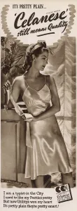 Utility Prints: Celanese utility slip, 1943 - WWII fashion