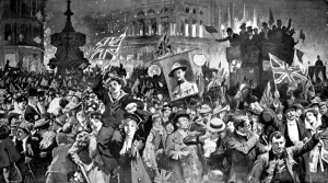 Trafalgar Prints: Celebrations in Trafalgar Square after the Relief of Mafekin