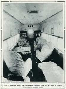 Aeroplane Prints: Celestial interior of James Talbots Fokker plane