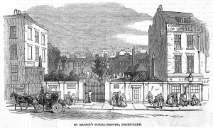 1849 Prints: CEMETERY, DRURY LANE