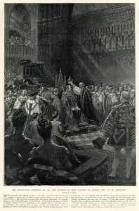 Crowning Prints: Ceremony of crowning of King Edward VII