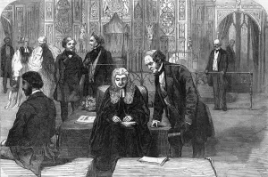 1858 Prints: CHANCELLOR ON WOOLSACK 1858