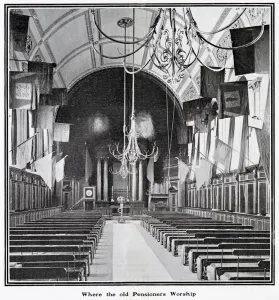 Hospital Prints: The Chapel at the Royal Hospital Chelsea, a retirement home