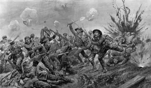 Canadian Prints: A charge of the Canadians at Ypres