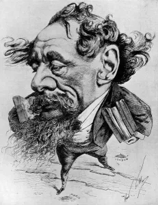 Caricature Prints: Charles Dickens, by Andre Gill, 1868