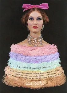 Ribbon Prints: Charles of the Ritz cosmetics advertisement, 1961