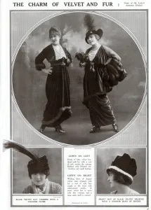 Plumes Prints: The Charm of velvet and fur 1913