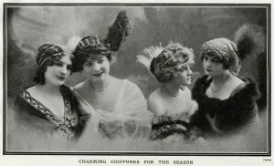 Feathered Prints: Charming coiffures for the spring season 1912