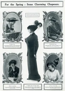 Feathered Prints: Charming early spring hats 1913