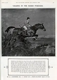 Jump Prints: Chasing in the Basses Pyrenees - Sir Alfred James Munnings