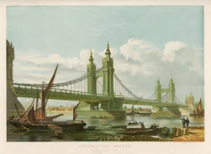 Bridges Prints: Chelsea Bridge 1858