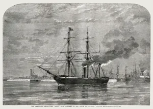 Sailing Prints: The Cherbourg Fetes, the Pera leaving Southampton
