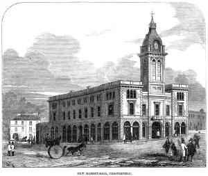 Derbyshire Prints: Chesterfield Market Hall, 1857