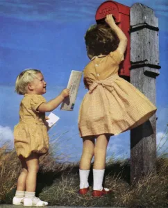 Sweet Prints: Children posting a letter