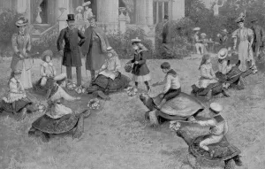 Animal Prints: Children Racing Turtles at Hamburg Zoo, 1908