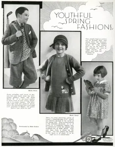 Cloche Prints: Childrens Spring Fashions, 1930s