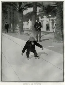 Unusual Prints: Chimpanzee roller skating in Cannes