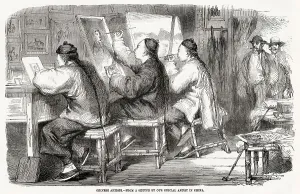 Nov21 Prints: Chinese artists at work in a studio in Hong Kong
