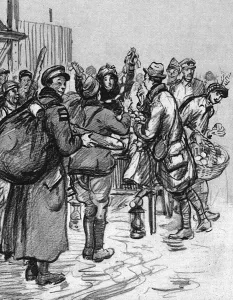 Demobilised Prints: Chinese Labour Corps leaving for China after WW1