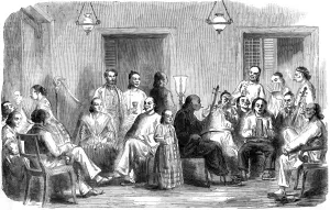 Musicians Prints: Chinese musical party at Manila