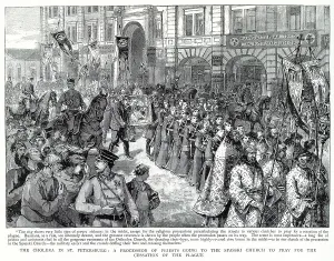 Procession Prints: Cholera in St. Petersburg, Russian