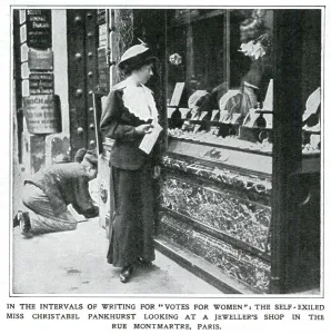 Paris Prints: Christabel Pankhurst self-exiled in Paris 1912