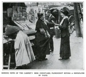 Paris Prints: Christabel Pankhurst self-exiled in Paris 1912