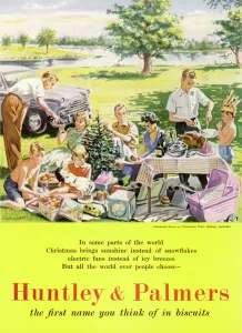 Sydney Prints: Christmas in Australia, Huntley and Palmers biscuits