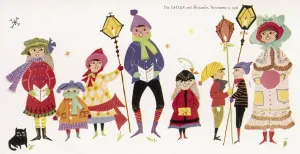 Carols Prints: Christmas Carol Singers by Judith Bledsoe