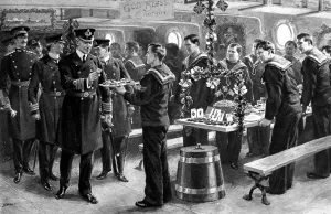 Board Prints: Christmas day on board a ship in the North Sea