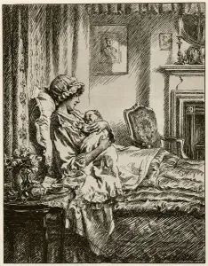 Resting Prints: Her Christmas Gift to Him by Fred Pegram, WW1