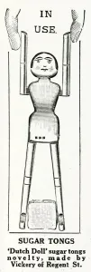 1922 Prints: Christmas present - Dutch doll sugar tongs 1922