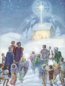 Angel Prints: Christmas scene