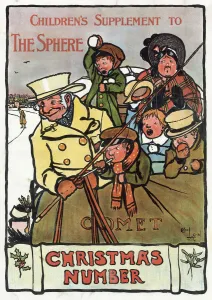 Cecil Aldin Prints: Christmas scene by Cecil Aldin