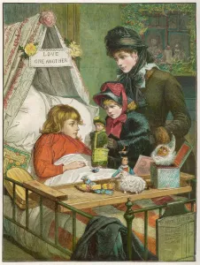 Sisters Prints: Christmas scene at the Evelina Childrens Hospital
