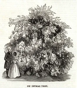 Customs Prints: Christmas tree at the Temperance Hall 1845