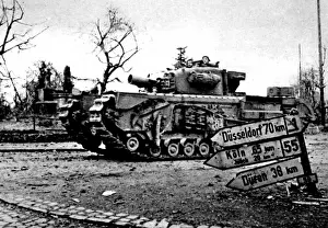 Entering Prints: Churchill AVRE Tank entering Geilenkirchen; Second World War