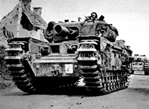 Moving Prints: Churchill AVRE Tank in France; Second World War, 1944