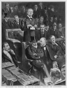 Benches Prints: Churchill / Heckling / 1905