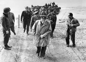 Montgomery Prints: Churchill and Montgomery crossing the Rhine, 1945