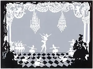 Floor Prints: Cinderella ballet, Cinderella and Prince Charming dance