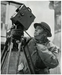 News Prints: Cinematographer adjusts his camera, September 1939