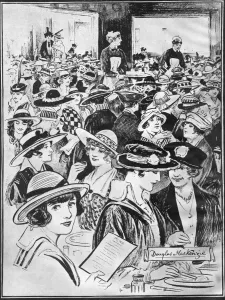 Restaurants Prints: City Restaurant in London during World War One