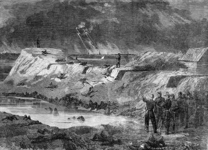 18th Prints: The Civil war in America; aftermath of the battle at Fort Wa