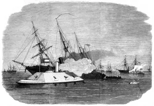 Iron Prints: The Civil War in America. Attack on the blockading squadron
