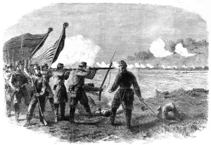 Engagement Prints: The Civil war in America: engagement between the 71st New Yo