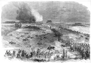 Forces Prints: The Civil War in America: Federals advancing on the abandone