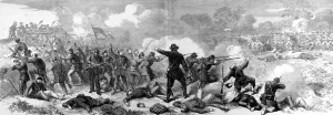 1862 Prints: The Civil war in America: The lazy stand made by the Federal
