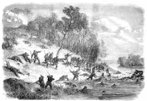 Retreat Prints: The Civil War in America: retreat of the Federalists (Unioni